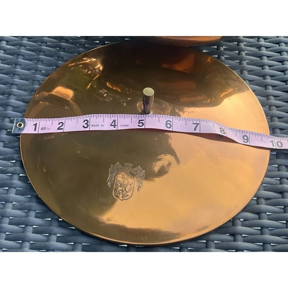 Vintage European￼Hammere Copper Covered Serving Dish With